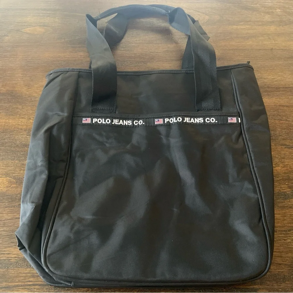 Ralph Lauren Black Tote Bag Polo Jeans Co Authentic Dry Goods